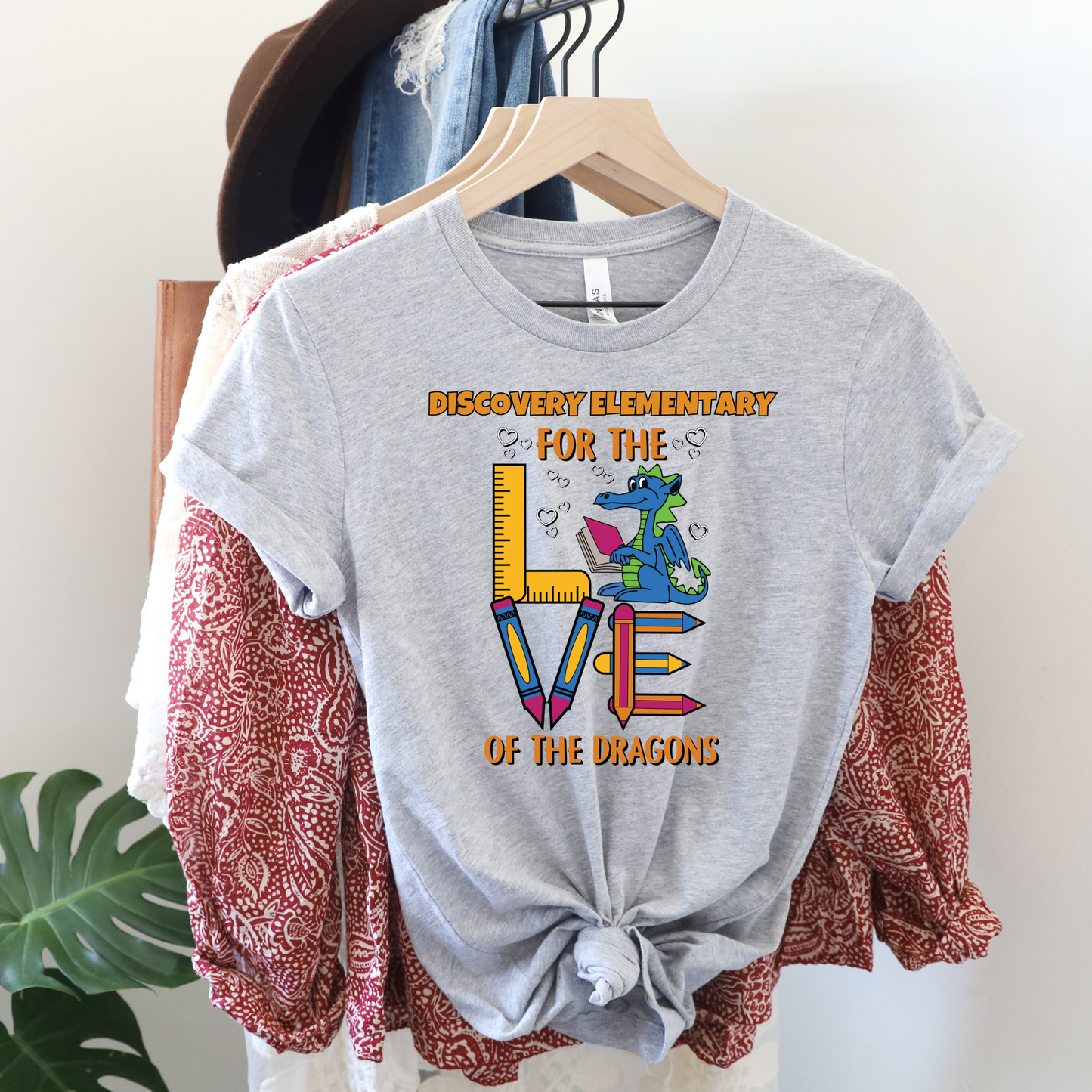 For The Love of The Dragons Tee - Discovery Elementary