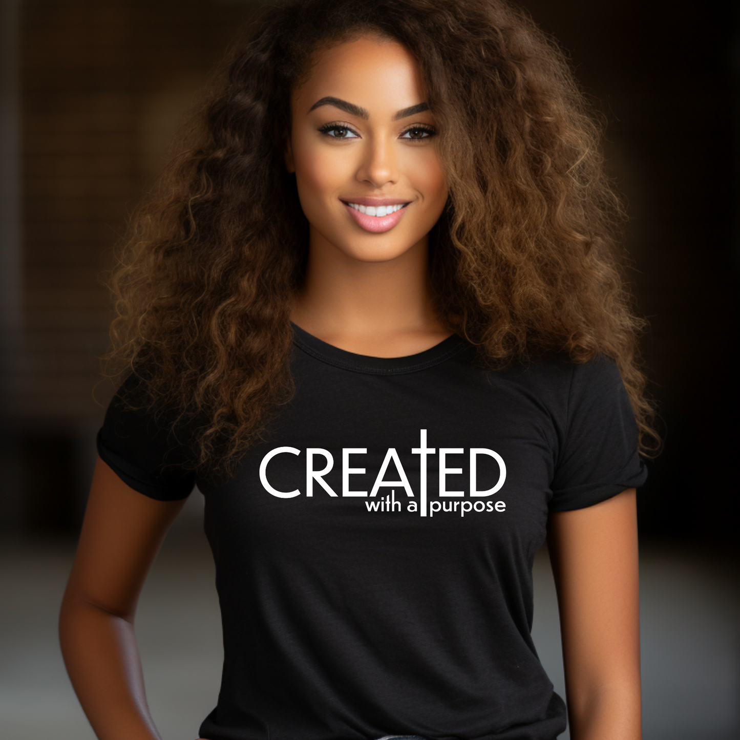 Inspire Creativity: "Create with a Purpose" Tee - Black