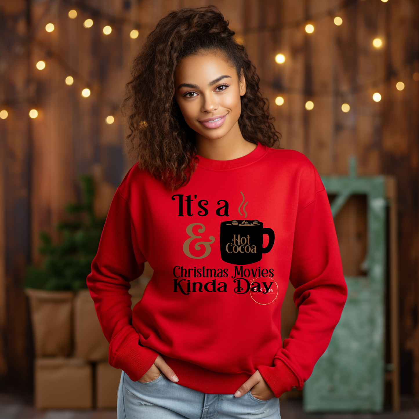 Hot Cocoa & Christmas Movies Kinda Day Sweatshirt