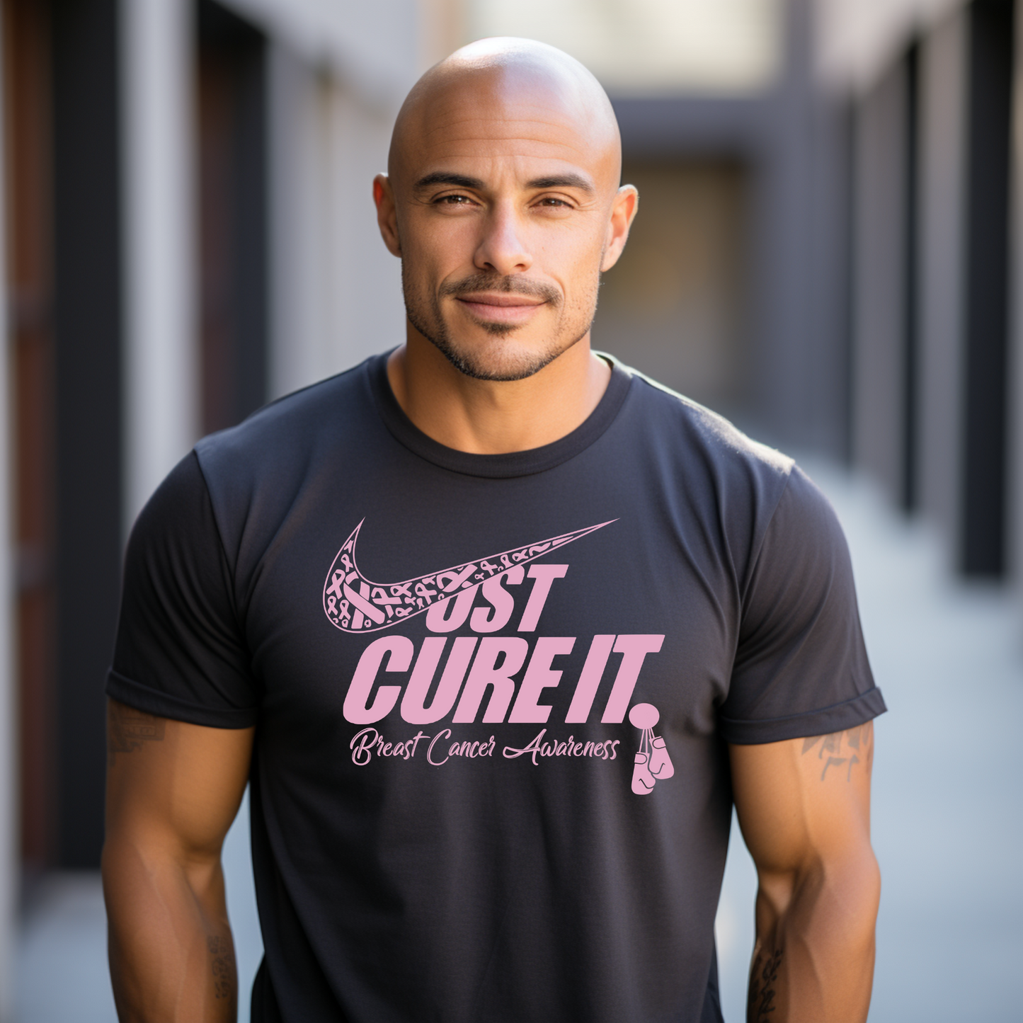 "Just Cure It" Breast Cancer Awareness Tee – Pink