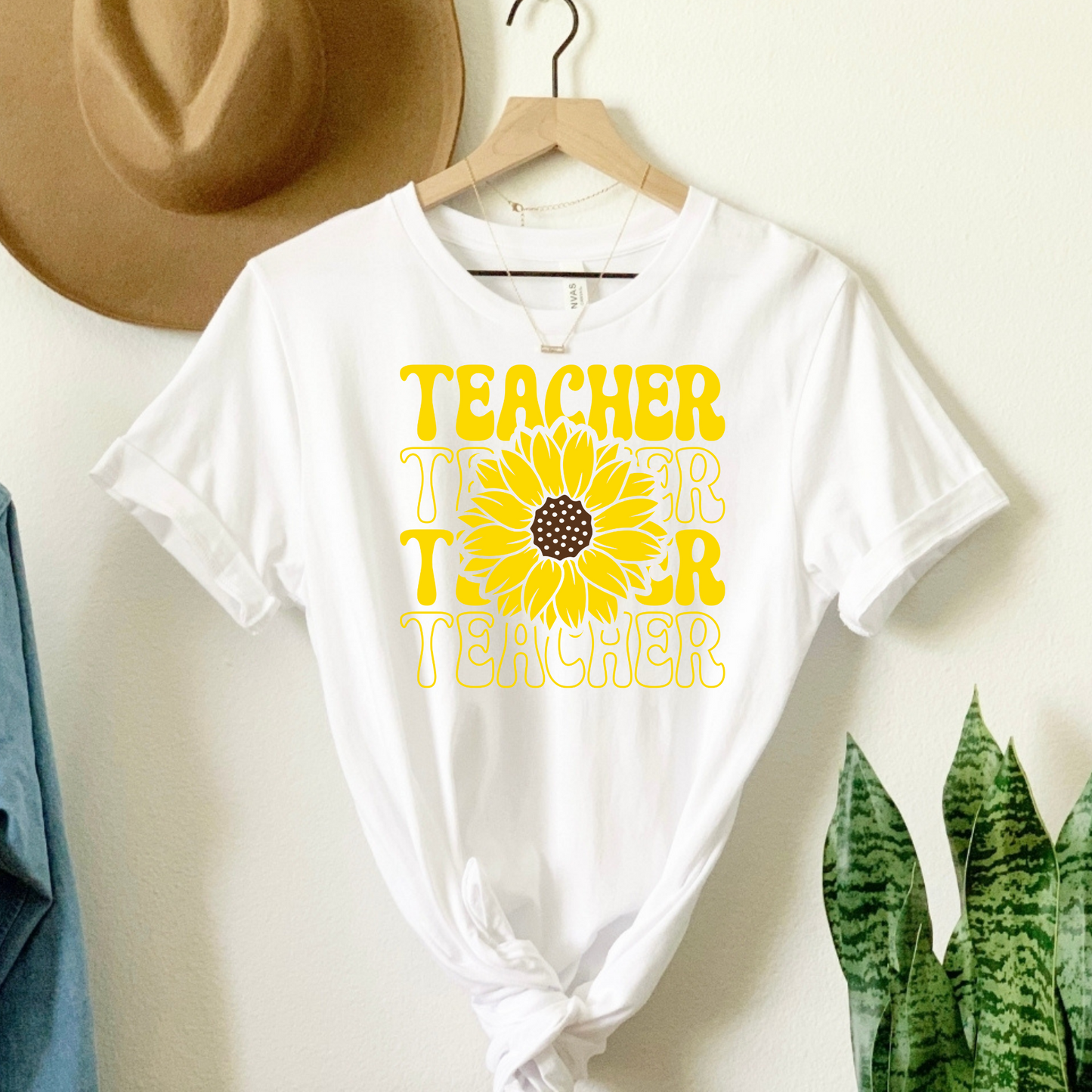 Shine Bright as a Teacher: Sunflower Teacher Tee