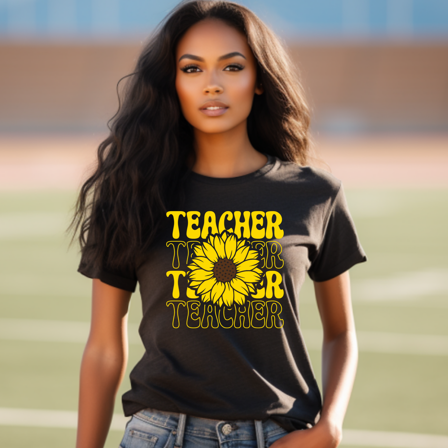 Shine Bright as a Teacher: Sunflower Teacher Tee