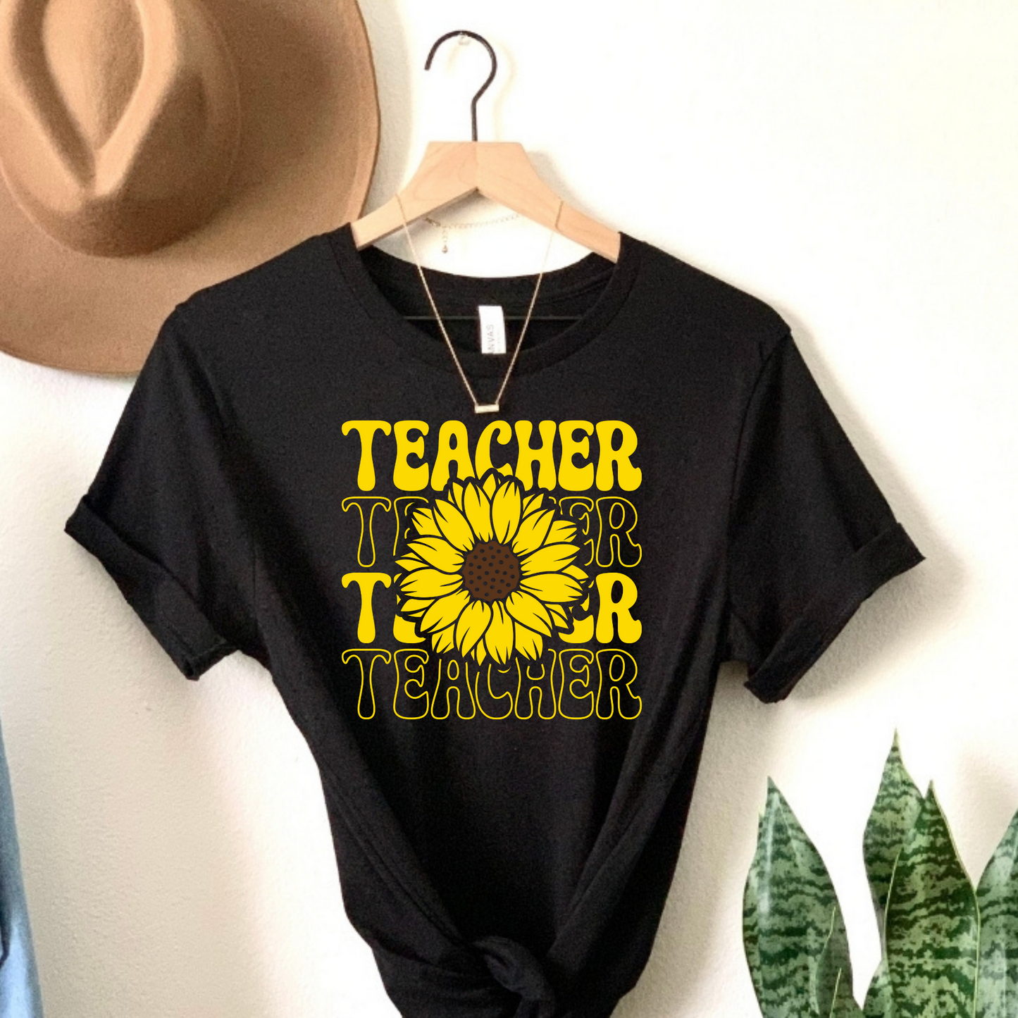 Shine Bright as a Teacher: Sunflower Teacher Tee