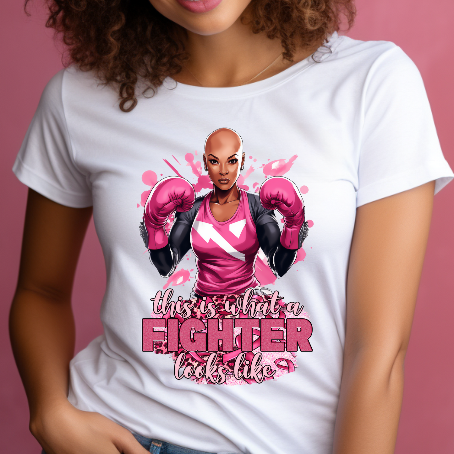 This Is What a Fighter Looks Like Breast Cancer Awareness Tee