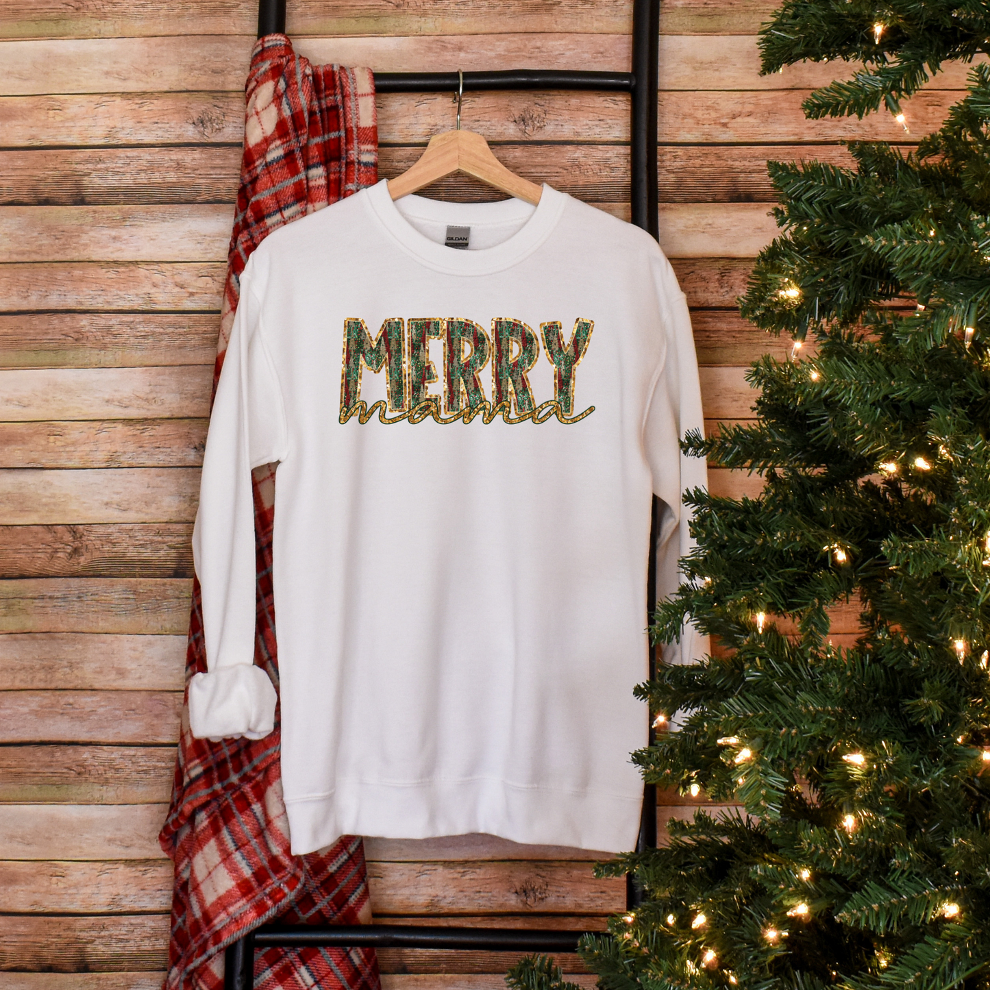 Radiate Joy: "Merry Mama" Faux Sequin Sweatshirt