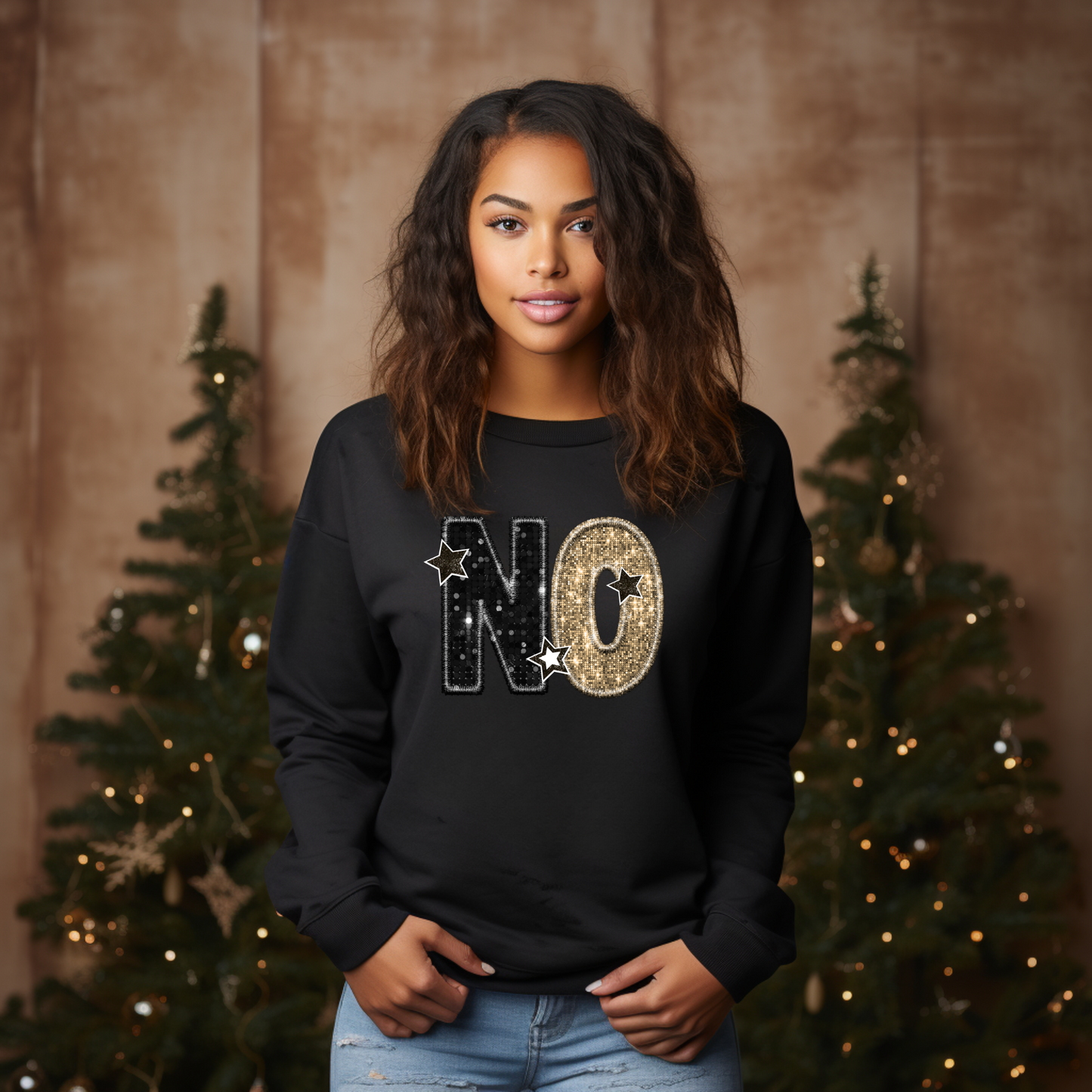 Nola Pride: Black and Gold "NO" Sweatshirt