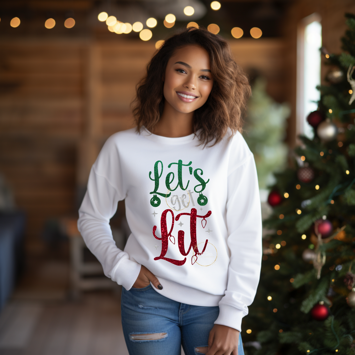 Light Up the Holidays: "Let's Get Lit" Christmas Sweatshirt