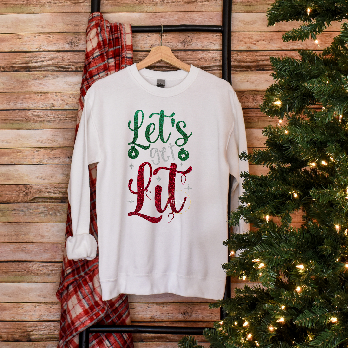 Light Up the Holidays: "Let's Get Lit" Christmas Sweatshirt