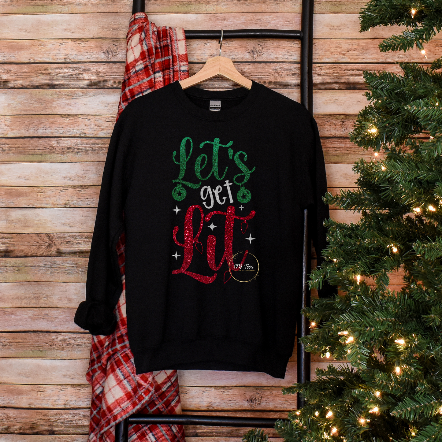 Light Up the Holidays: "Let's Get Lit" Christmas Sweatshirt