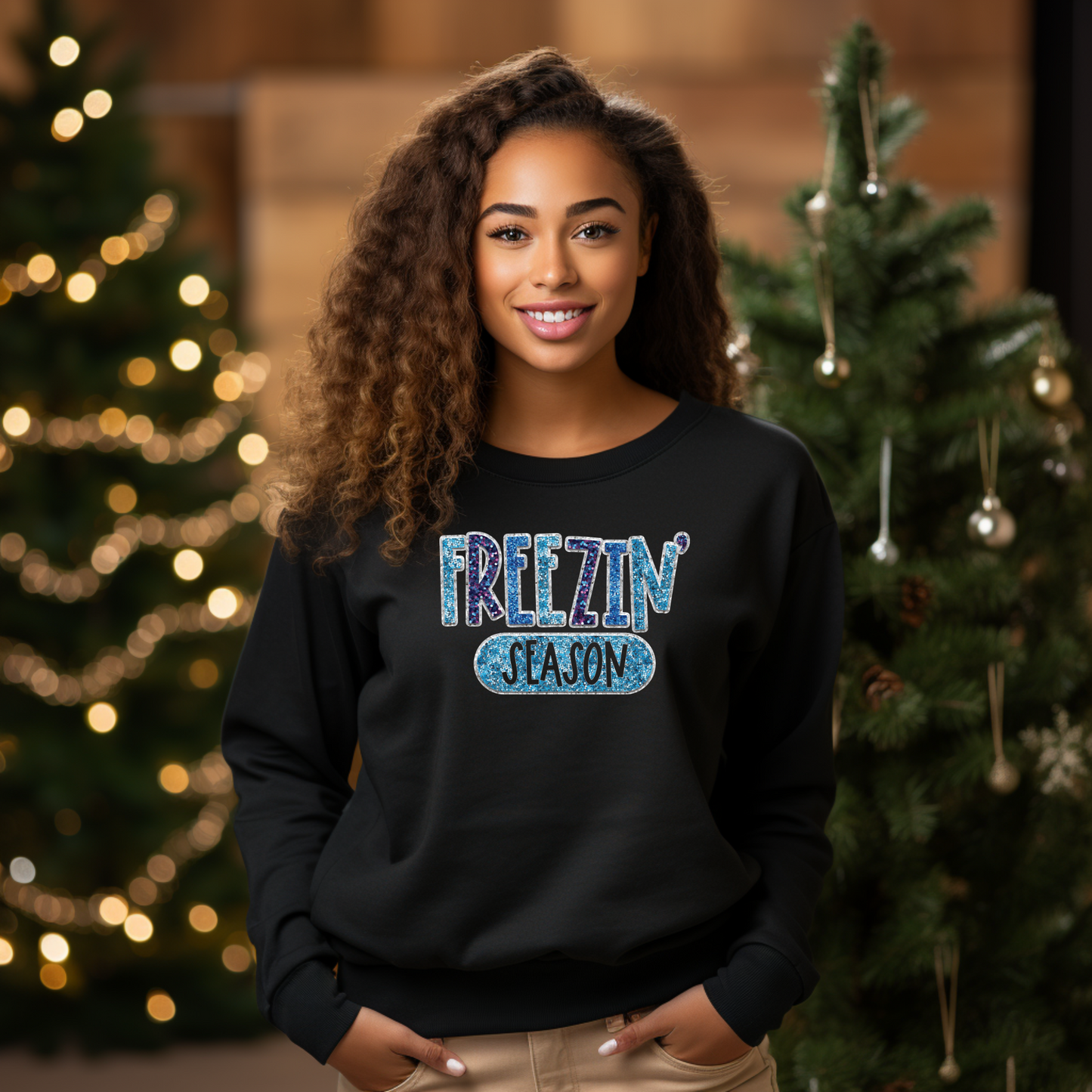 Embrace the Chill in Style: "Freezin Season" Sweatshirt