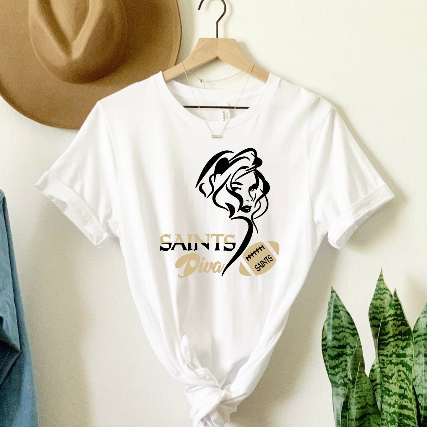 Embrace Your Diva Football Spirit with the Saints Tee