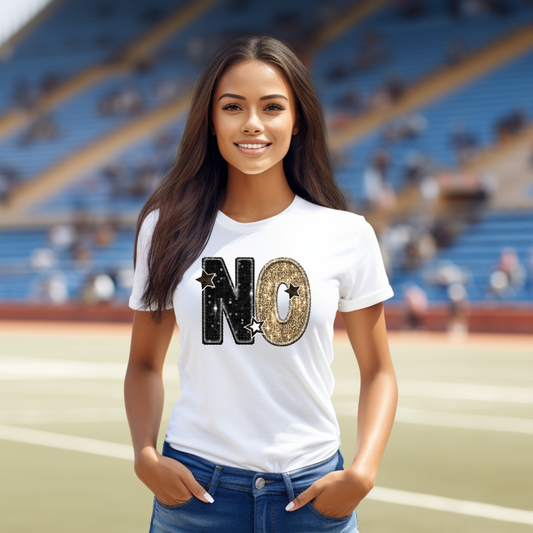 NOLA Pride: Black and Gold "NO" T-Shirt