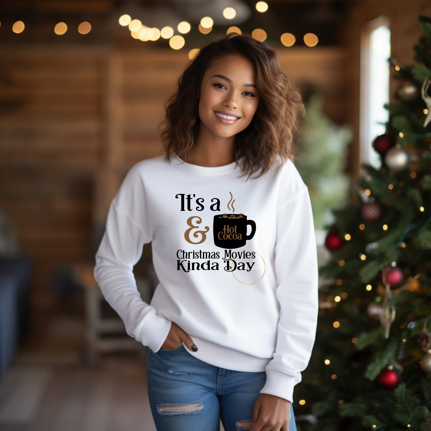 Hot Cocoa & Christmas Movies Kinda Day Sweatshirt