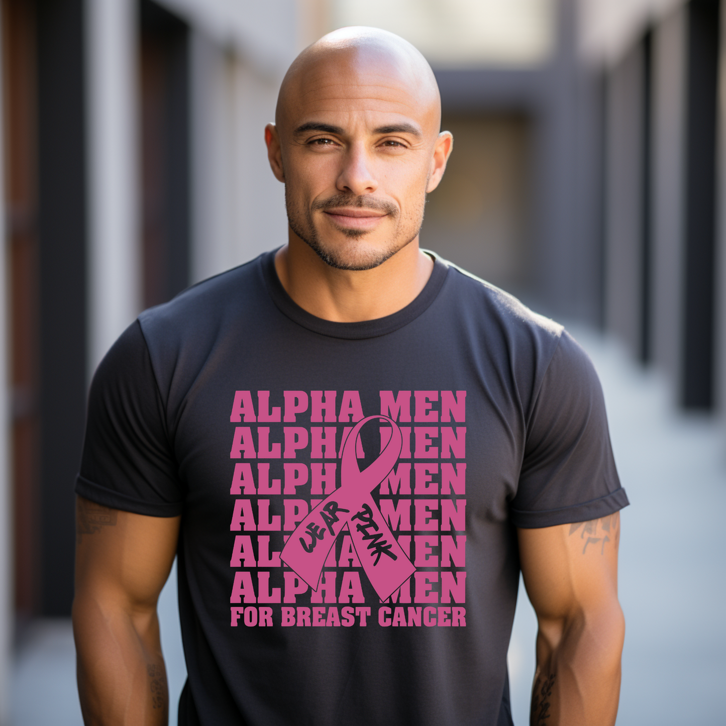 Black Greek Fraternity Breast Cancer Awareness Tee – Alpha, Iota, Kappa, Omega, Sigma