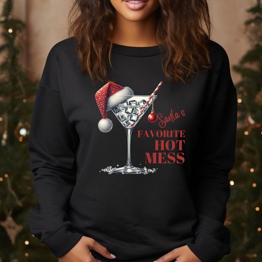 Silver Santa’s Favorite Hot Mess Christmas Sweatshirt