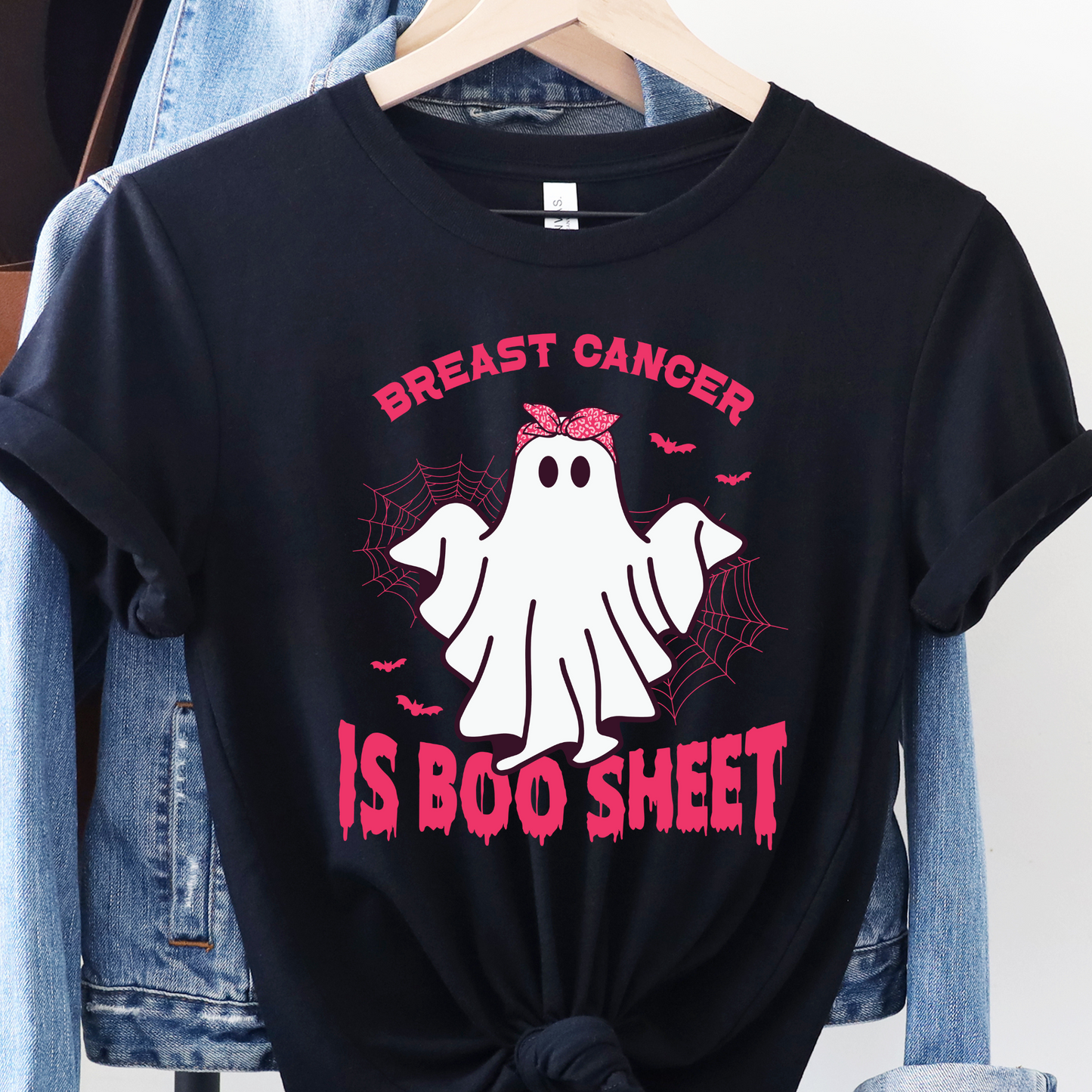 Breast Cancer Is Boo Sheet Halloween Awareness Tee – Fun & Spooky Support