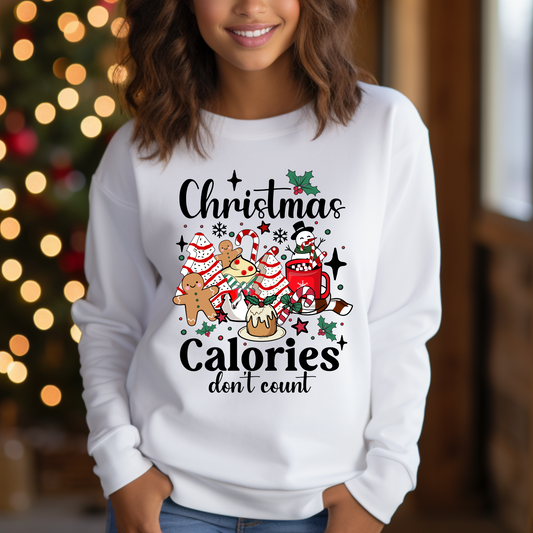 Christmas Calories Don’t Count Sweatshirt – Festive Holiday Design