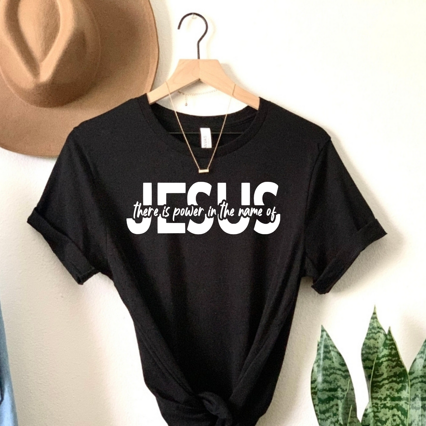 Comfort and Inspiration in Every Stitch - There Is Power In The Name of Jesus Tee