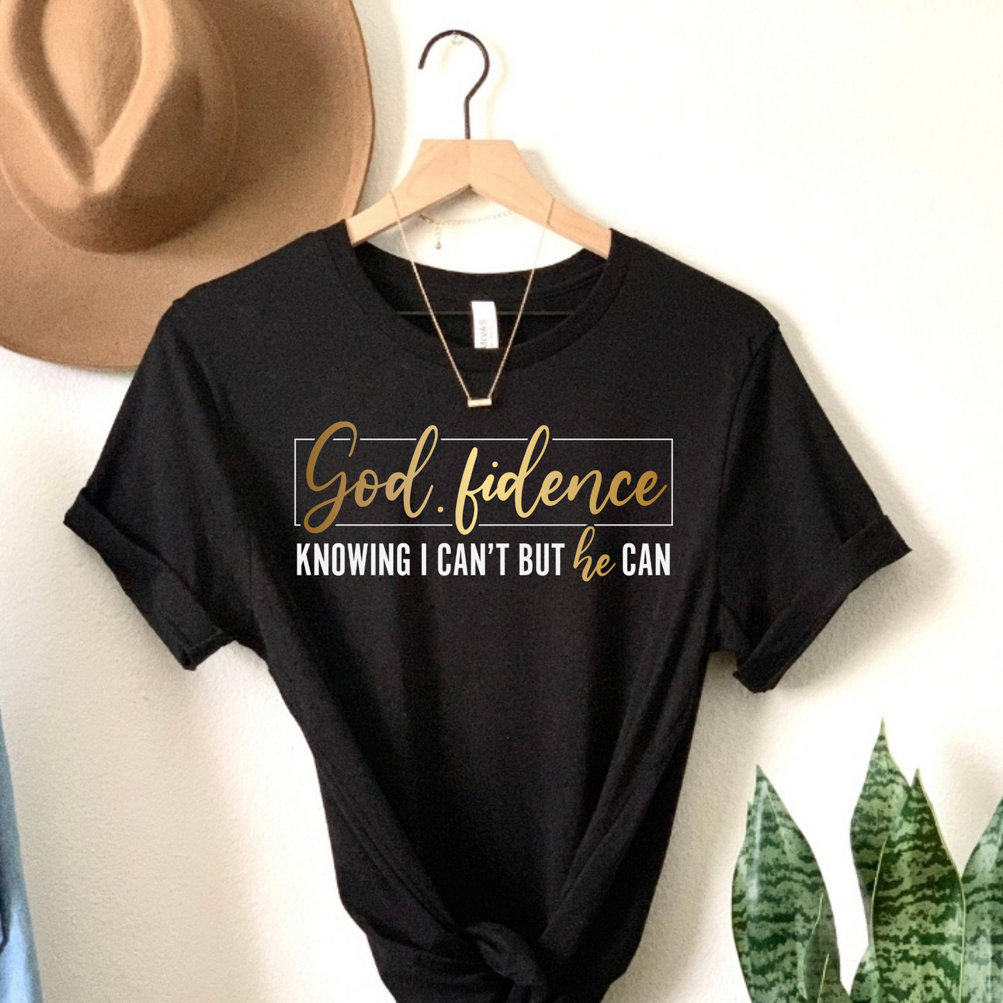 Unleash Your Faith-Fueled 'Godfidence' with Our Inspirational T-Shirt