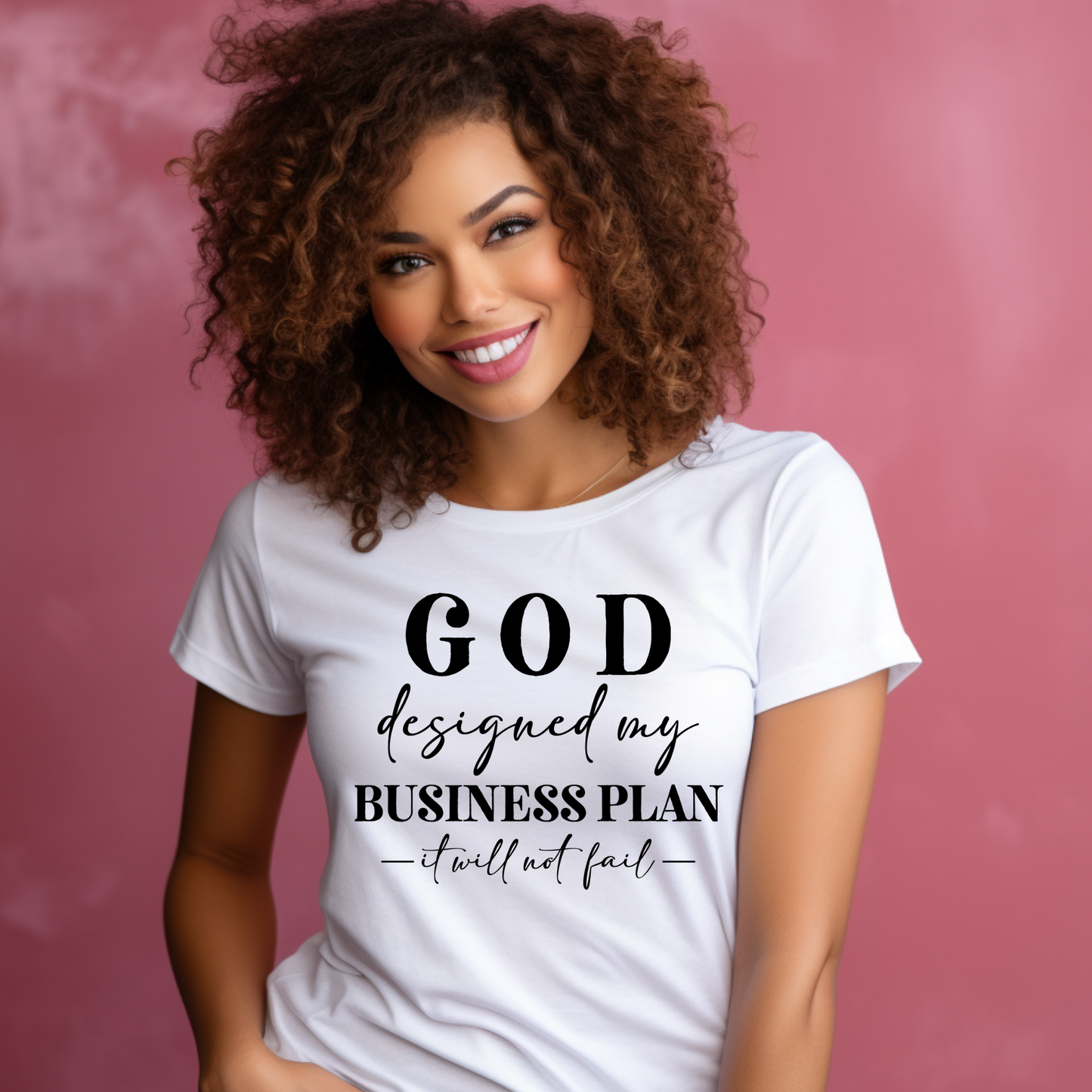 Divine Assurance: "God Designed My Business Plan - It Will Not Fail" Tee