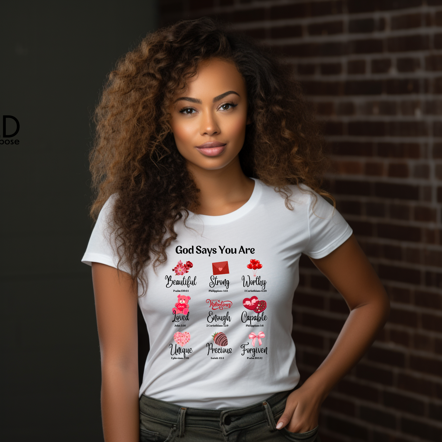 Divine Affirmation: "God Says You Are" Valentine's Day Tee