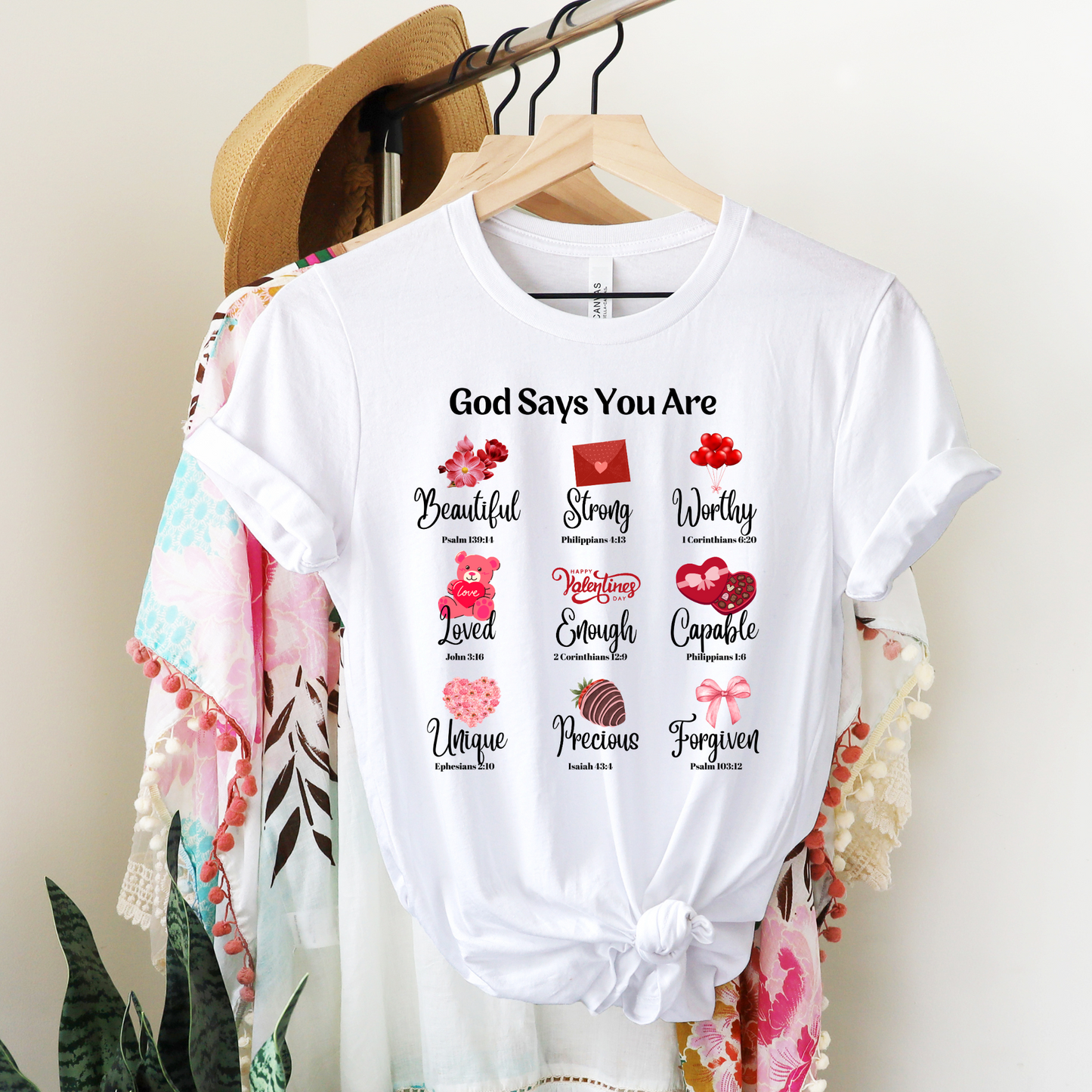 Divine Affirmation: "God Says You Are" Valentine's Day Tee