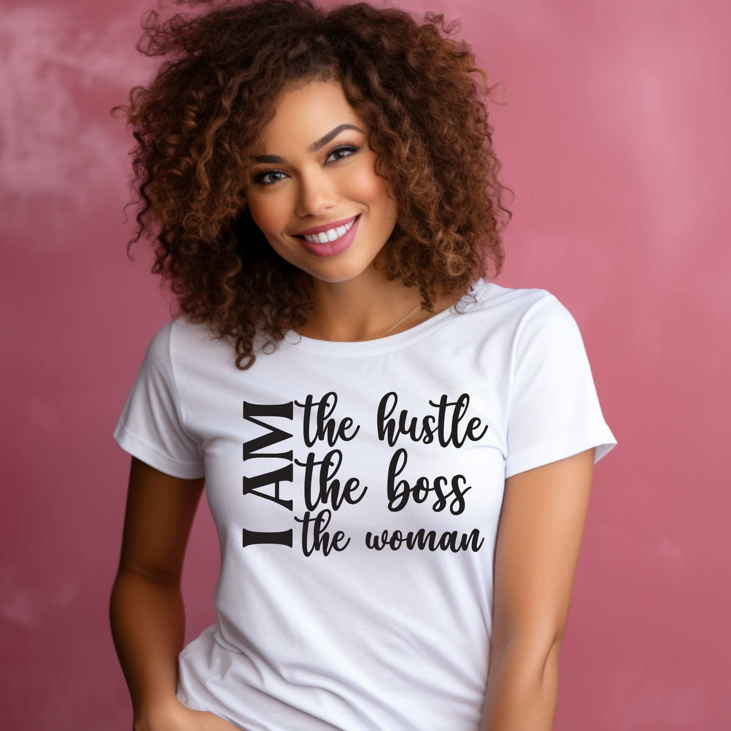 Embrace Your Power: "I AM the Hustle, the Boss, the Woman" Tee