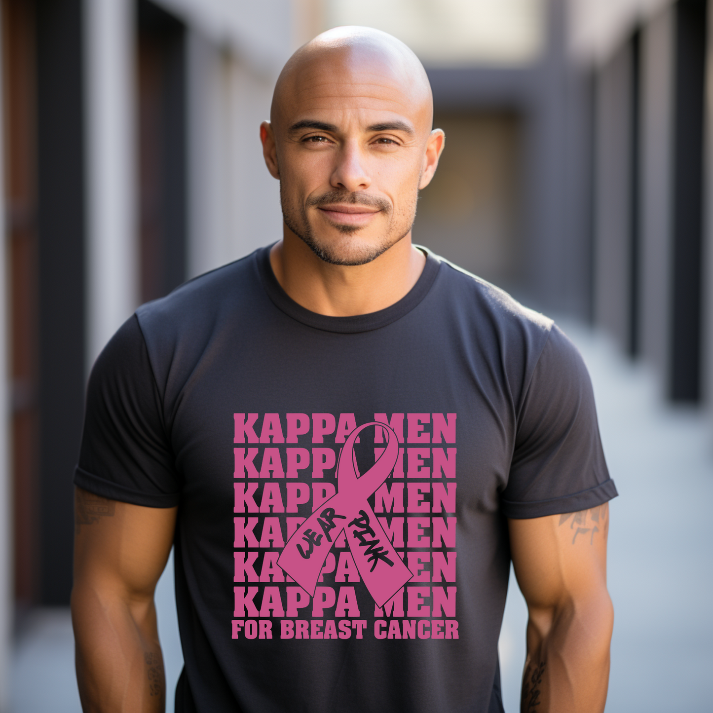 Black Greek Fraternity Breast Cancer Awareness Tee – Alpha, Iota, Kappa, Omega, Sigma