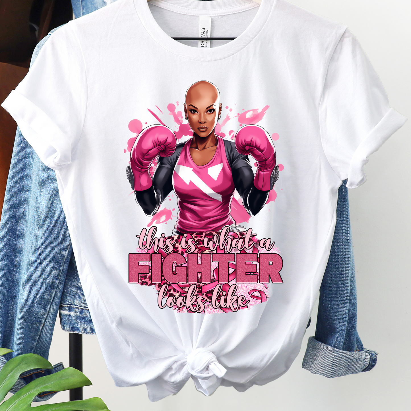 This Is What a Fighter Looks Like Breast Cancer Awareness Tee